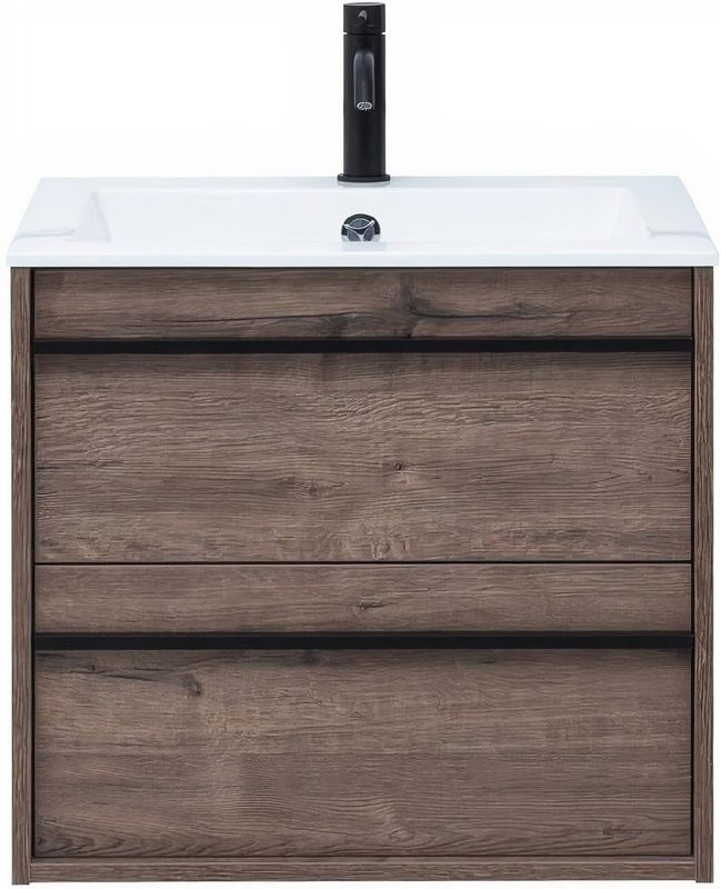 Тумба с раковиной Aquanet Lino 60 дуб веллингтон