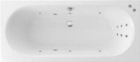 Акриловая ванна Excellent Oceana Slim WAEX.OCE17S.LINE 170x75 см, встраиваемая, с гидромассажем, белая, с каркасом, со сливом-переливом
