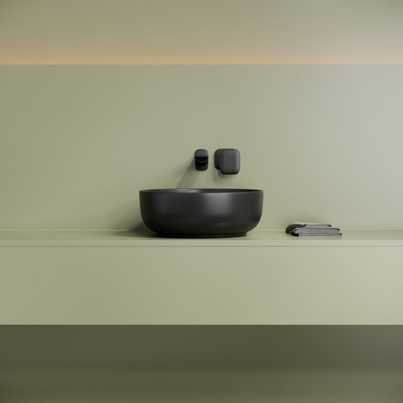 Накладная раковина Ceramicanova Taycan CN12003MB 37х37 матовая черная