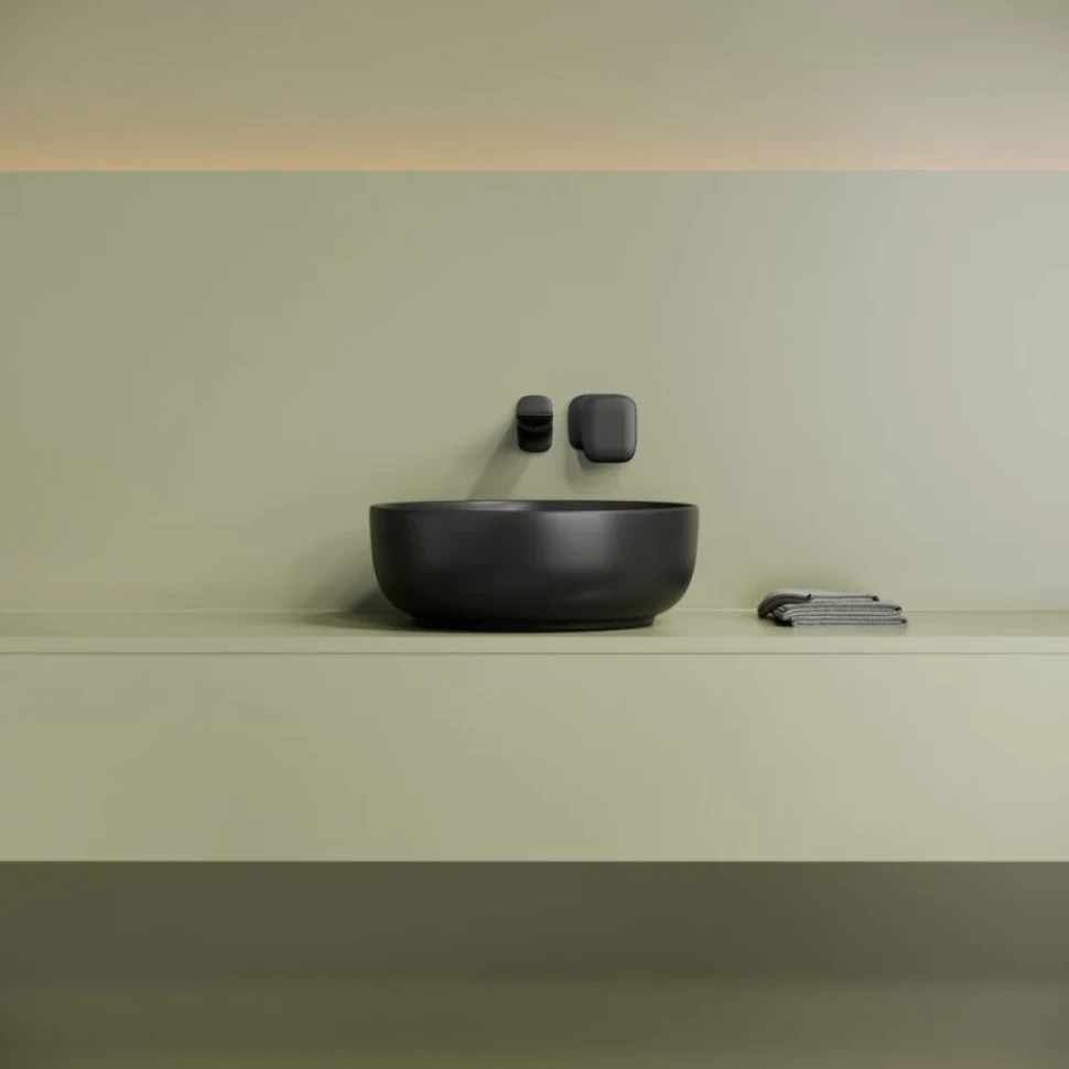 Накладная раковина Ceramicanova Taycan CN12003MB 37х37 матовая черная