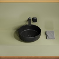 Накладная раковина Ceramicanova Taycan CN12003MB 37х37 матовая черная