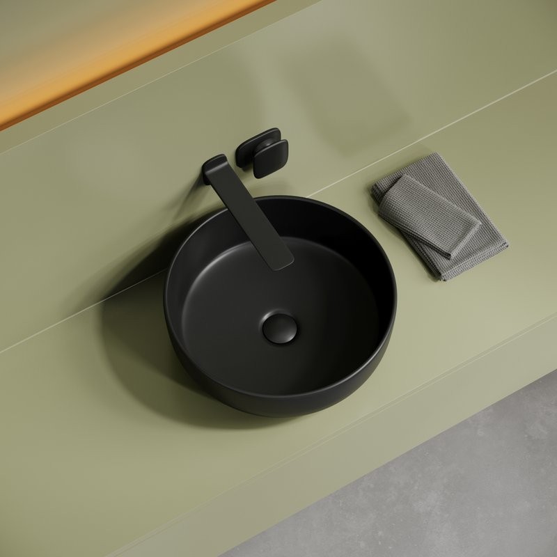 Накладная раковина Ceramicanova Taycan CN12003MB 37х37 матовая черная