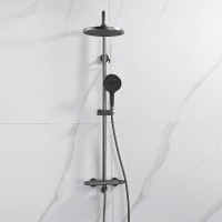 Душевая стойка Rose R3936T оружейная сталь