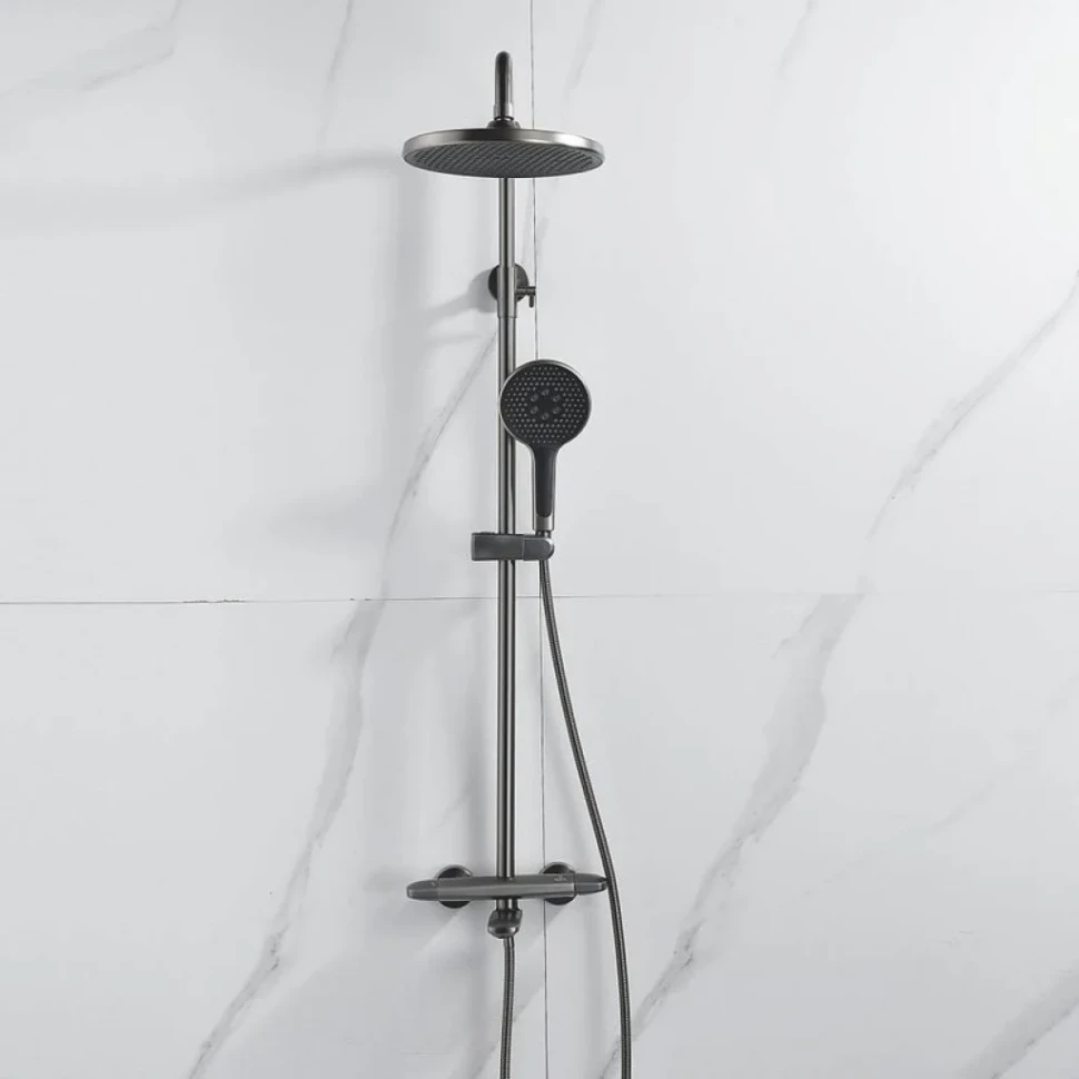 Душевая стойка Rose R3936T оружейная сталь