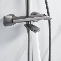 Душевая стойка Rose R3936T оружейная сталь