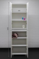 Шкаф пенал для ванной Айсберг Норма 60 белый