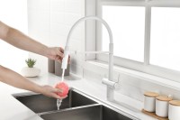 Смеситель для кухни Gravity, белый матовый, Gr213888-WH, Starke-Paulmark Смеситель для кухни Gravity, белый матовый, Gr213888-WH, Starke-Paulmark