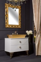 Накладная раковина Armadi Art NeoArt 803 67 золото, прямоугольная, искусственный камень, с 1 отверстием под смеситель