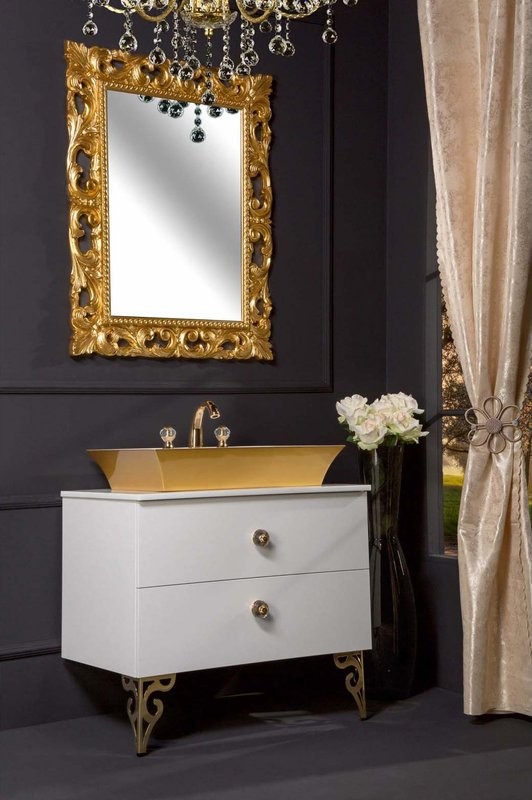 Накладная раковина Armadi Art NeoArt 803 67 золото, прямоугольная, искусственный камень, с 1 отверстием под смеситель