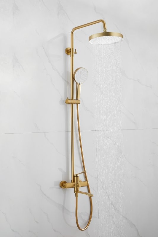 Душевая стойка BELZ B812 B24812-5 брашированное золото