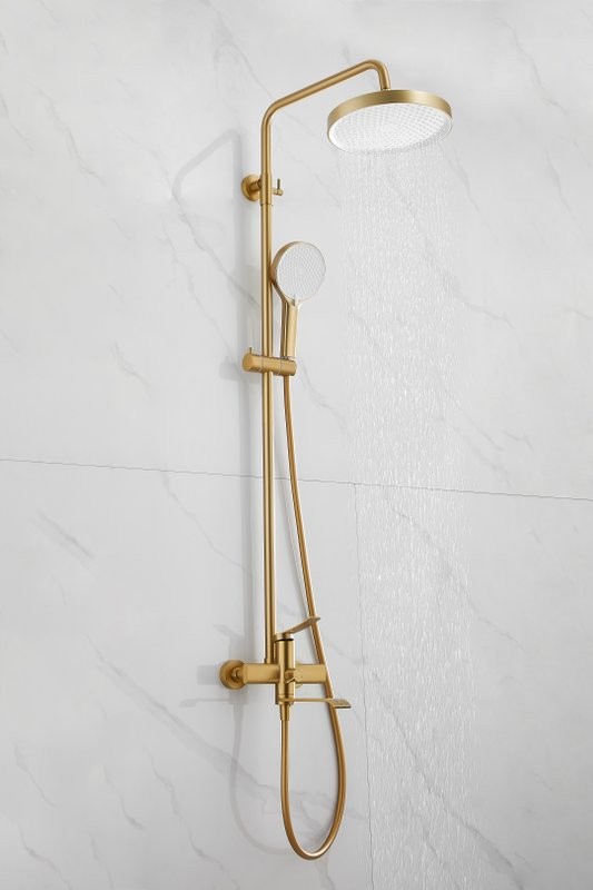 Душевая стойка BELZ B812 B24812-5 брашированное золото