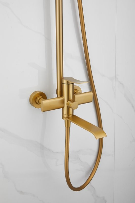 Душевая стойка BELZ B812 B24812-5 брашированное золото