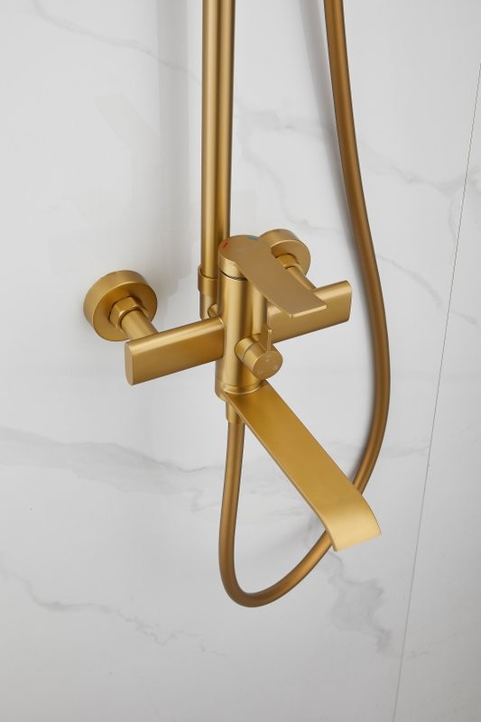 Душевая стойка BELZ B812 B24812-5 брашированное золото