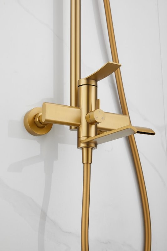 Душевая стойка BELZ B812 B24812-5 брашированное золото