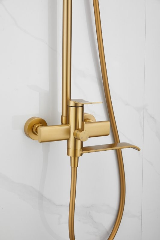 Душевая стойка BELZ B812 B24812-5 брашированное золото