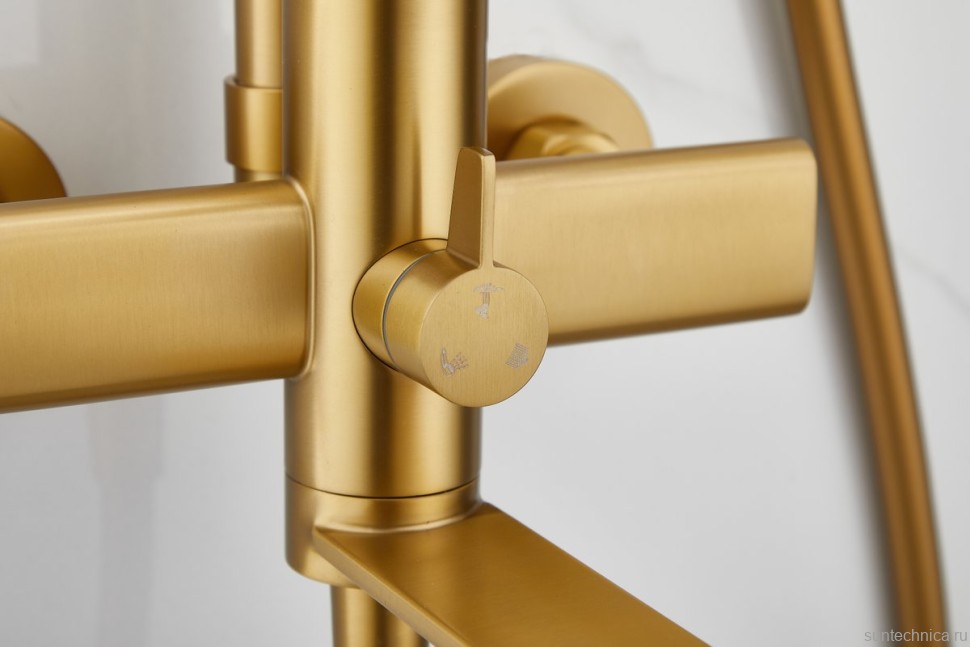 Душевая стойка BELZ B812 B24812-5 брашированное золото