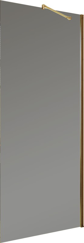 Душевая перегородка Maybahglass MGD-705-3ш 69 см, профиль золото, стекло графит