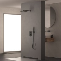 Душевой комплект Berges Figure 2S 071032 С ВНУТРЕННЕЙ ЧАСТЬЮ, черный матовый
