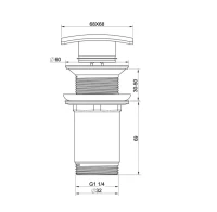 Донный клапан для раковины Wonzon & Woghand WW-88SS08-CR без перелива, хром Донный клапан для раковины Wonzon & Woghand WW-88SS08-CR без перелива, хром