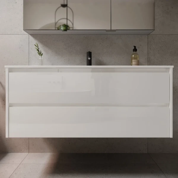 Тумба с раковиной Sancos Libra 120 см белый глянец