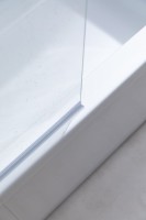 Шторка на ванну Allen Brau Priority 3.31024.BA 80 см, профиль серебро браш, стекло прозрачное Optiwhite