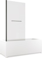 Шторка на ванну Allen Brau Priority 3.31024.BA 80 см, профиль серебро браш, стекло прозрачное Optiwhite
