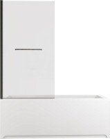Шторка на ванну Allen Brau Priority 3.31024.BA 80 см, профиль серебро браш, стекло прозрачное Optiwhite