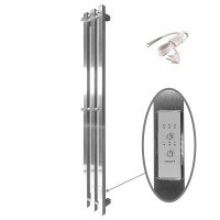 Полотенцесушитель электрический Маргроид Inaro профильный Inaro-12012-057-9006 120x15 см, подключение справа, сатиновый хром, I-образный