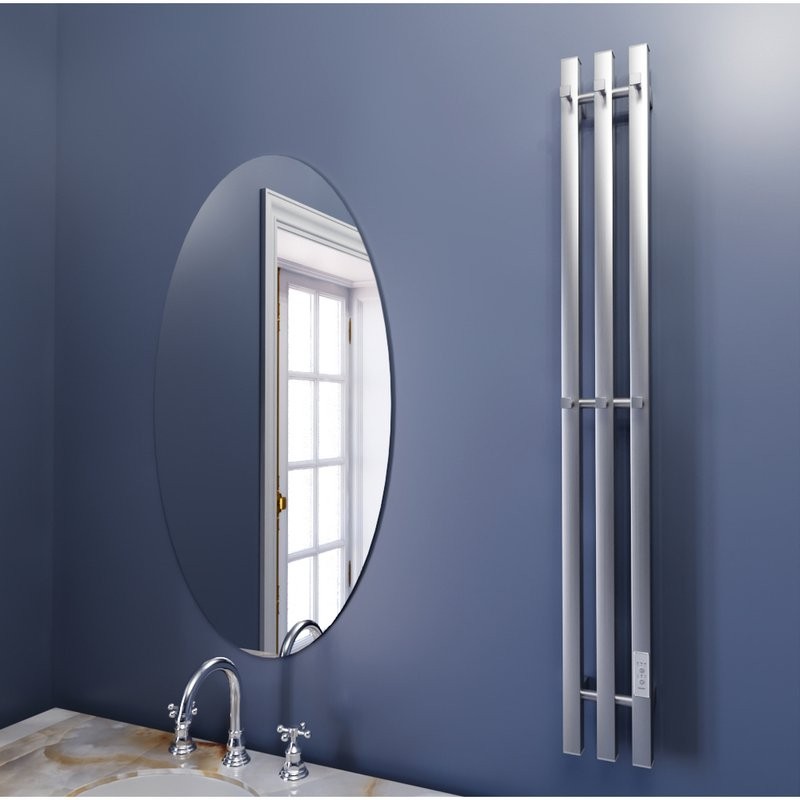 Полотенцесушитель электрический Маргроид Inaro профильный Inaro-12012-057-9006 120x15 см, подключение справа, сатиновый хром, I-образный