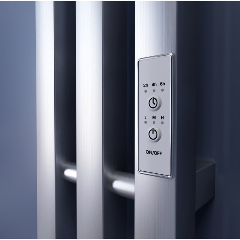 Полотенцесушитель электрический Маргроид Inaro профильный Inaro-12012-057-9006 120x15 см, подключение справа, сатиновый хром, I-образный