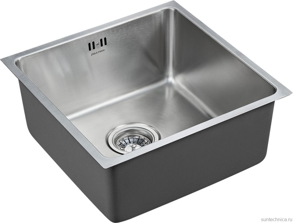 Комплект Мойка Paulmark Lassan 304444-BS брашированная нержавеющая сталь + Смеситель Omoikiri Tanigawa-SB BN нержавеющая сталь