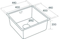 Комплект Мойка Paulmark Lassan 304444-BS брашированная нержавеющая сталь + Смеситель Omoikiri Tanigawa-SB BN нержавеющая сталь