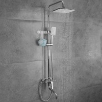 Душевая стойка Frap F24002 с крючками, хром