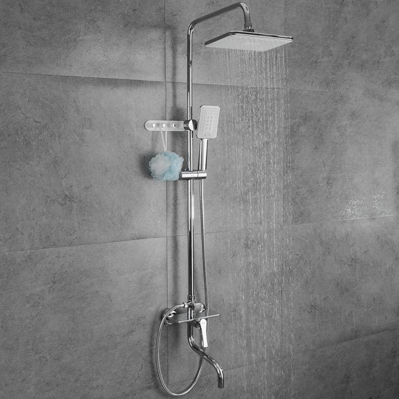 Душевая стойка Frap F24002 с крючками, хром