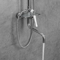 Душевая стойка Frap F24002 с крючками, хром