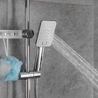 Душевая стойка Frap F24002 с крючками, хром