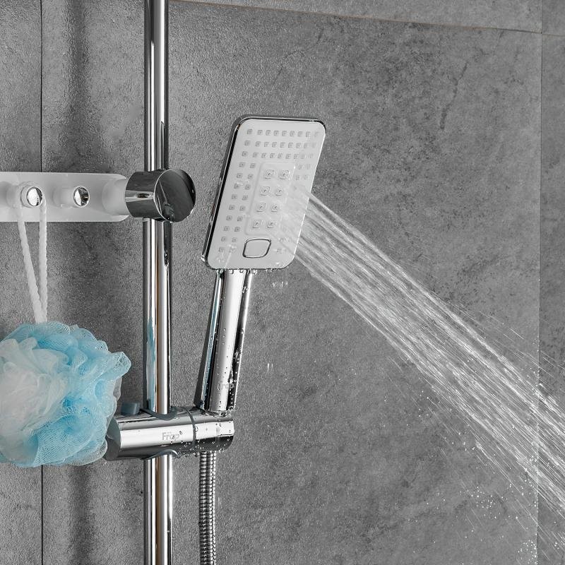 Душевая стойка Frap F24002 с крючками, хром