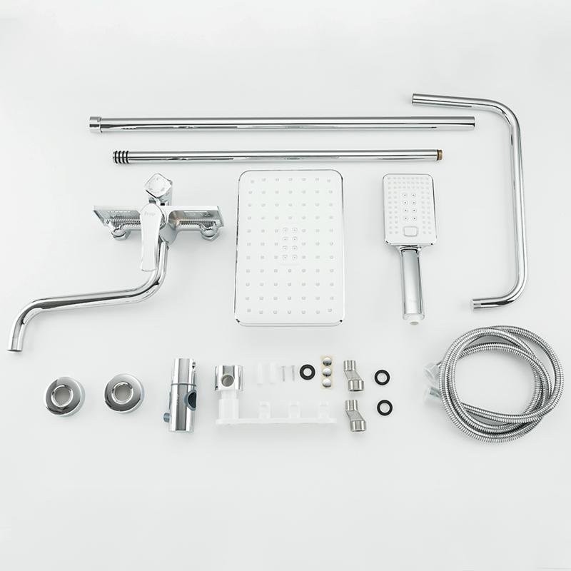 Душевая стойка Frap F24002 с крючками, хром