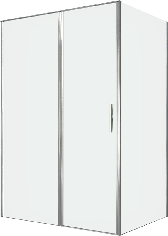 Душевой уголок Allen Brau Priority 140x100, профиль хром, стекло прозрачное