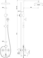 Душевая стойка Wonzon & Woghand WW-88739020-CR хром