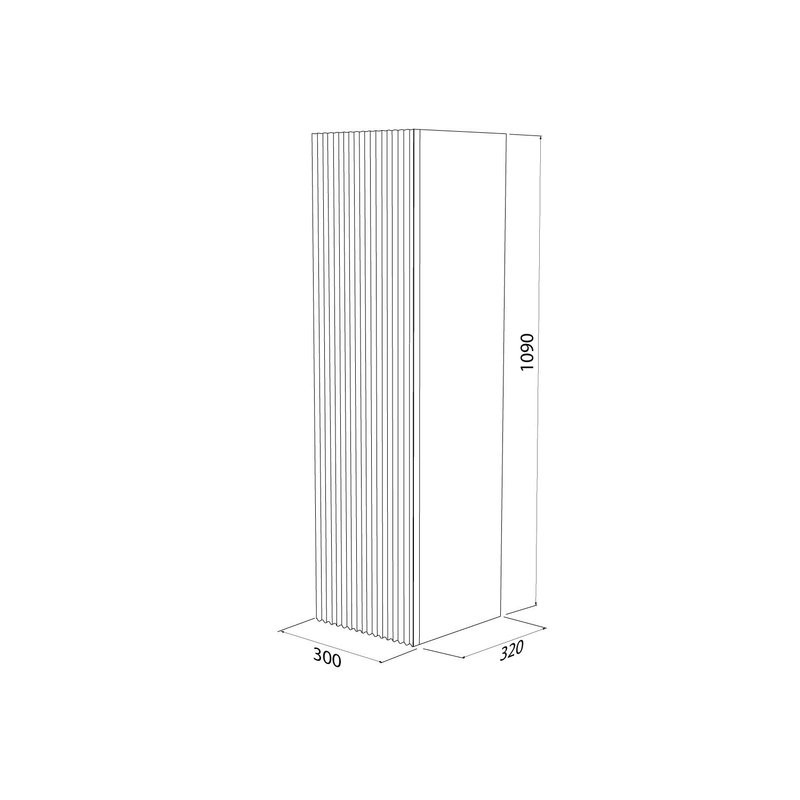 Пенал в ванную подвесной IDDIS, 30 см, белый, Bild, BIL30W0i97