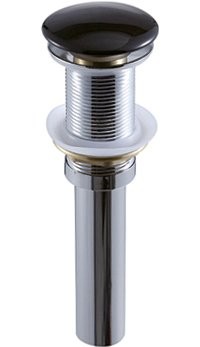 Донный клапан для раковины SantiLine SL-112 без перелива, матовый черный