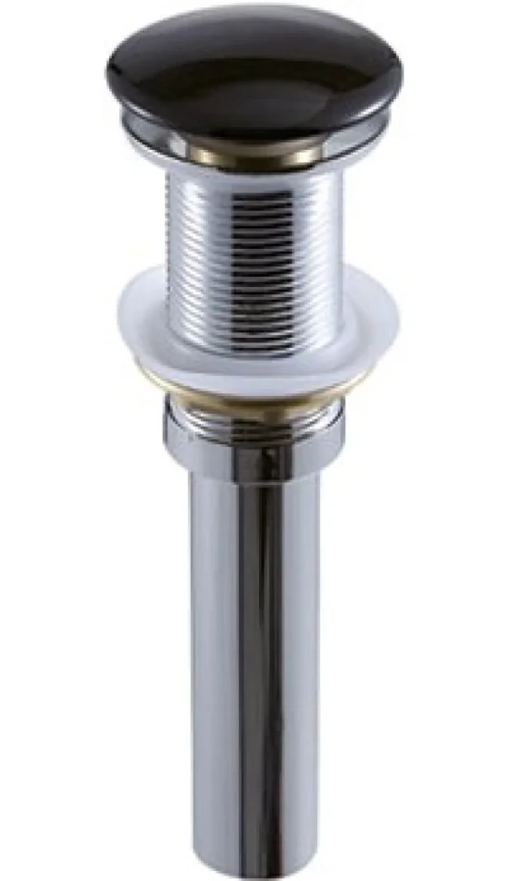 Донный клапан для раковины SantiLine SL-112 без перелива, матовый черный