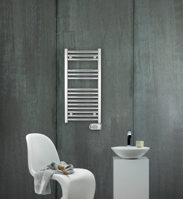 Полотенцесушитель электрический Zehnder Aura PBECZ-080-040/MQ CR 80x40 хром