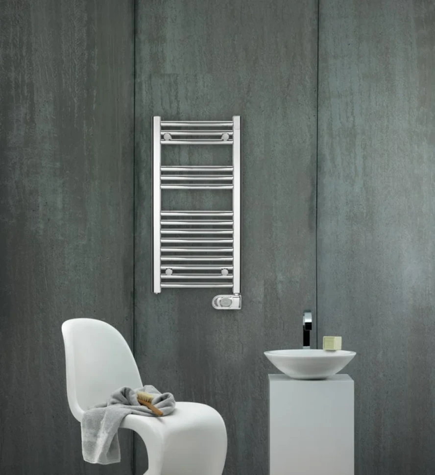 Полотенцесушитель электрический Zehnder Aura PBECZ-080-040/MQ CR 80x40 хром