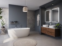 Акриловая ванна BelBagno BB415 170x80 см, отдельностоящая, белая, овальная, со сливом-переливом, с донным клапаном