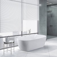 Акриловая ванна BelBagno BB415 170x80 см, отдельностоящая, белая, овальная, со сливом-переливом, с донным клапаном