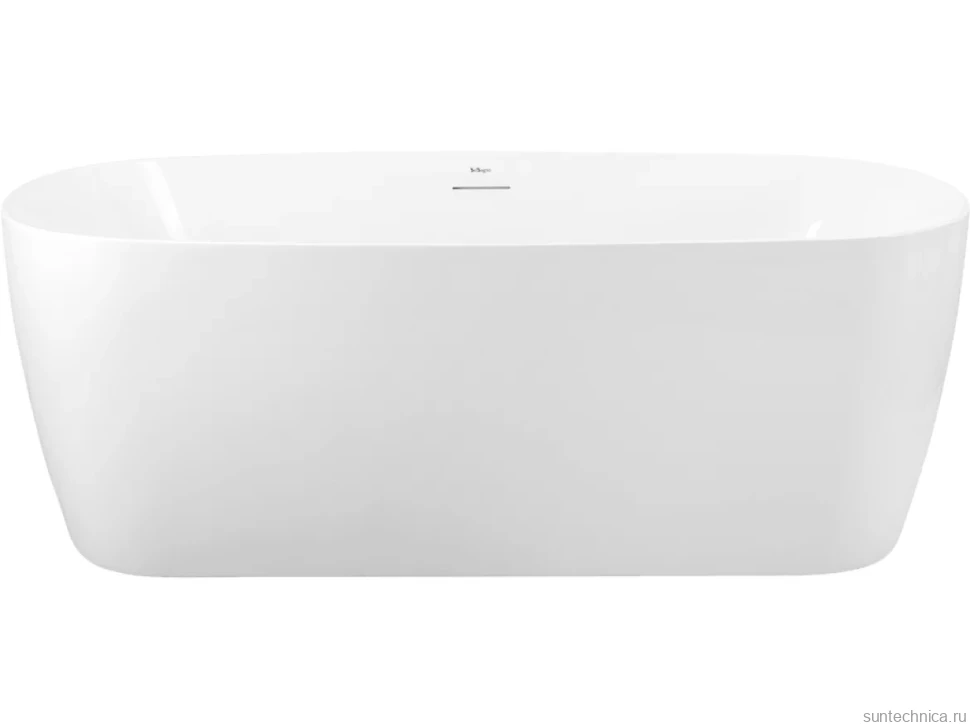 Акриловая ванна BelBagno BB415 170x80 см, отдельностоящая, белая, овальная, со сливом-переливом, с донным клапаном