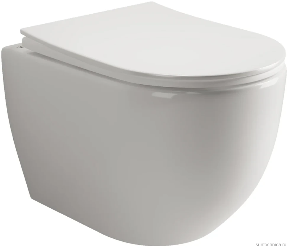 Комплект Унитаз подвесной Ceramicanova Mia Rimless CN1805 + Инсталляция STWORKI + Кнопка 230823 хром матовый