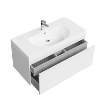 Тумба под раковину без столешницы KERAMA MARAZZI Modula 100 подвесная, глянцевая белая